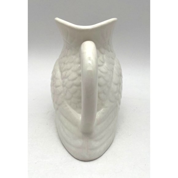 Nature's Home White Ceramic Owl Pitcher - Picture 7 of 7